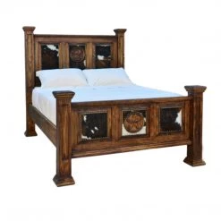 Rustic Accessories Cowhide Dark Oasis Bed Beds