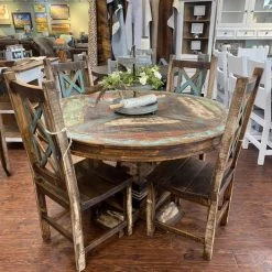Rustic Accessories Cabana Round Dining Set