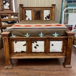 RusticHome-Furniture Beds Cowhide Bed
