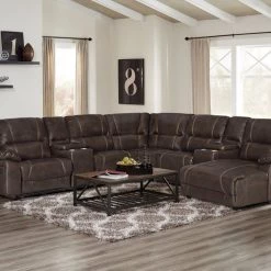 RusticHome-Furniture Loredo Reclining Sectional Upholstered Sofa Sets