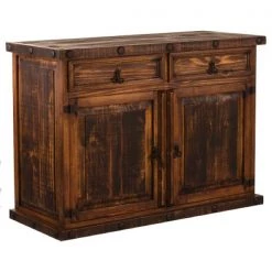 Rustic Furniture Depot Hutches And Bars Ponderosa 2 Door Buffet