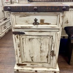 RusticHome-Furniture Oldie White Nightstand Nightstands