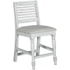 RusticHome-Furniture Stone Barstool White