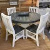 Rustic Furniture Depot Slate Round Dining Set