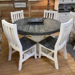 Rustic Furniture Depot Slate Round Dining Set