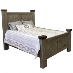 Rustic Furniture Depot Weathered Farmhouse Bedroom Set Bedroom Sets