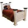 Rustic Accessories White Distressed Twin Bed