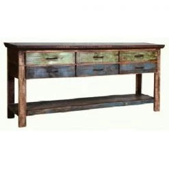 Rustic Accessories Cabana 6 Drawer Sofa Table