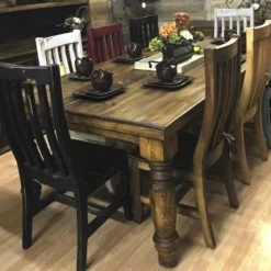Rustic Furniture Depot Dining Room Sets Canyon 8' Multicolor Table Set