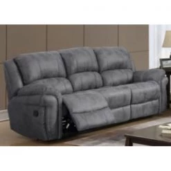 RusticHome-Furniture Charcoal Gray Sofa