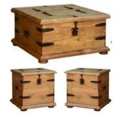Rustic Accessories Trunk Coffee Table Set