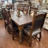 Rustic Furniture Depot Cowhide 6' Dining Set Dining Room Sets