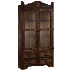Rustic Furniture Depot Ponderosa Star Gun Cabinet