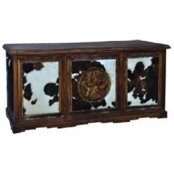 Rustic Accessories Cowhide Executive Desk