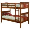 RusticHome-Furniture Kids Bedroom Furniture Light Mission Twin/Twin Bunkbed