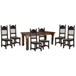 Rustic Accessories Dining Room Sets Ponderosa 6' Dining Set