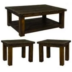 Rustic Accessories Ponderosa Coffee Table Set