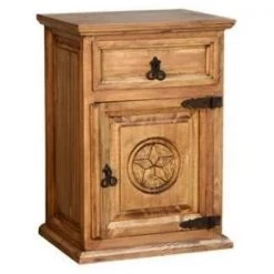 Rustic Accessories Nightstands Star 1 Door Nightstand