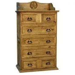 Rustic Accessories Chests Large Rustic Star Chest