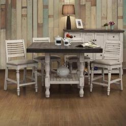 Rustic Furniture Depot Dining Room Sets Stone Square Counter Dining Set