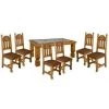 Rustic Accessories 6' Travertine Dining Set Dining Room Sets