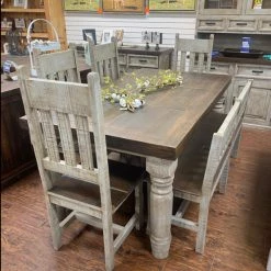 RusticHome-Furniture Dining Room Sets Weathered Barn 6' Dining Set