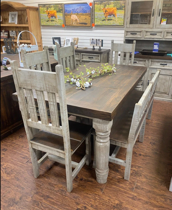 RusticHome-Furniture Dining Room Sets Weathered Barn 6' Dining Set 3 RusticHome-Furniture Dining Room Sets Weathered Barn 6' Dining Set